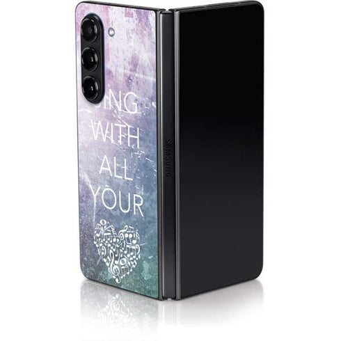 Sing With All Your Heart Galaxy Z Fold5 5G Skin